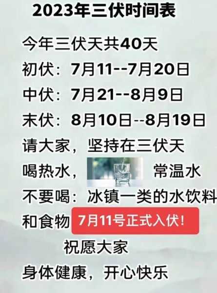 什么时候入伏(今年的三伏天到底有多热)