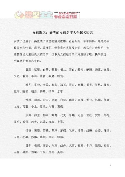 好名子(好名字应该具备哪些要素)