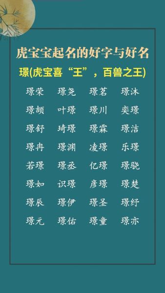 属虎宝宝取名(有哪些独特的创意名字可以参考)