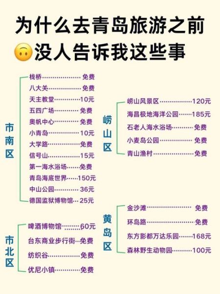 青岛旅游价格(哪些地方值得花钱)