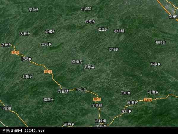 天等县卫星地图(你想了解天等县的哪些地方)