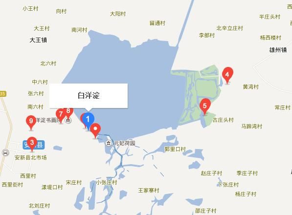 河北省保定市白洋淀地图(用地图怎么安排路线)