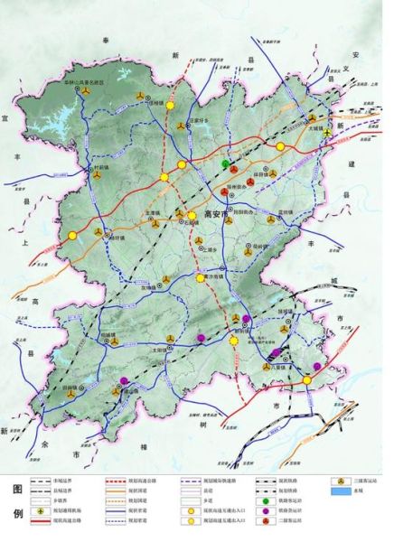 高安2023年新区规划图(你的家乡会发生哪些变化)