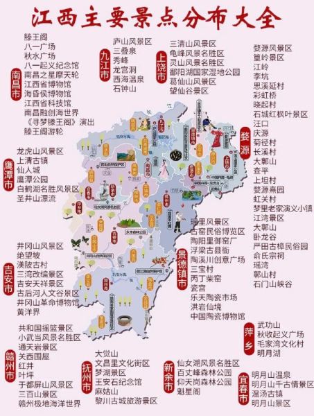 江西旅游地图(去江西旅游该怎么玩)