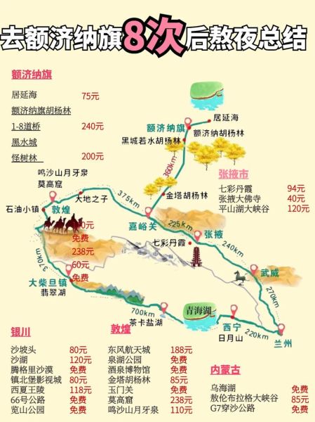 额济纳旗地图(哪些地方适合拍照)