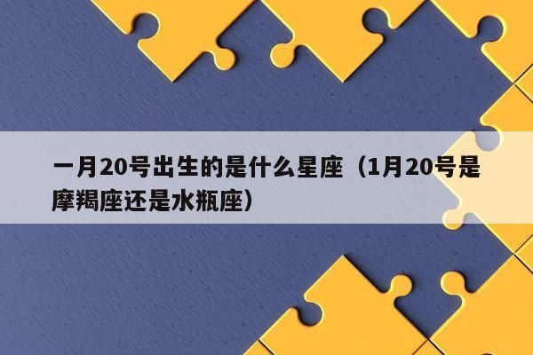 一月份是什么星座阳历( 阳历1月20号之前出生是摩羯座还是水瓶座)