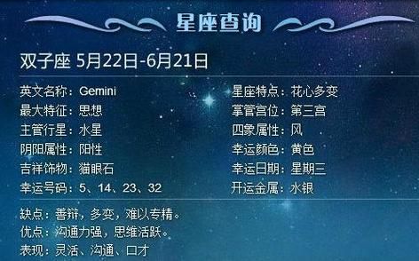 双子座是几月几日到几月几日日阳历(想知道自己是不是双子座)