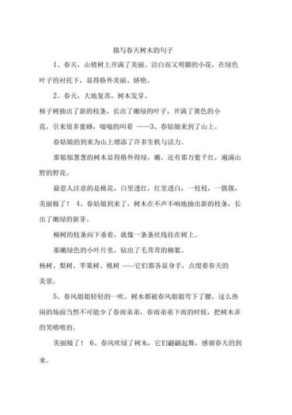 描写树的好词好句(才能让人感受到它的生机勃勃)