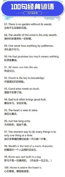 英语 谚语(能让你秒懂人生道理吗)