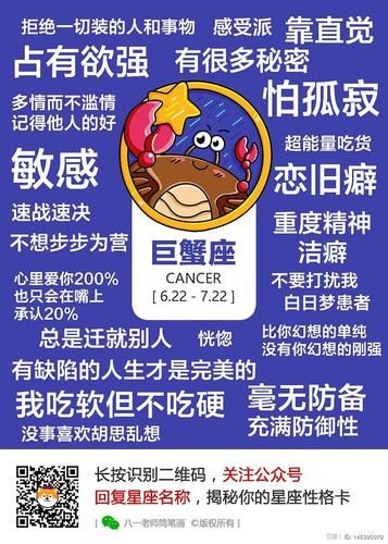 巨蟹座的九大特征(他们到底在想什么)