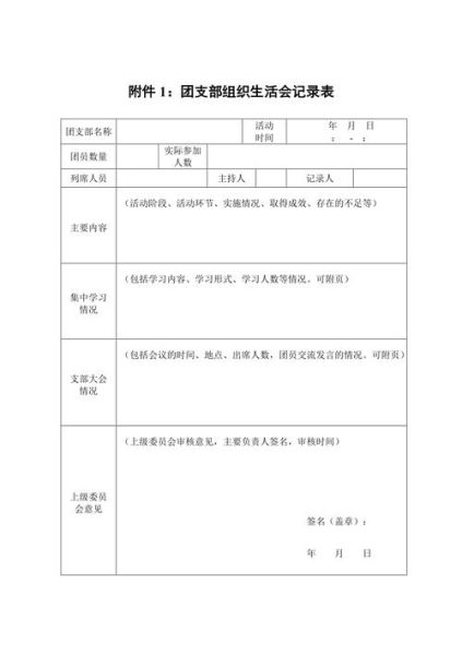 团支部组织生活记录( 记录哪些内容更重要)
