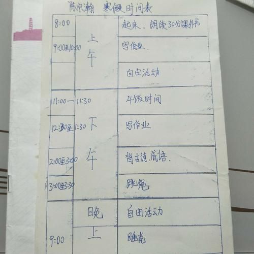 寒假生活记录表(  有什么遗憾吗)