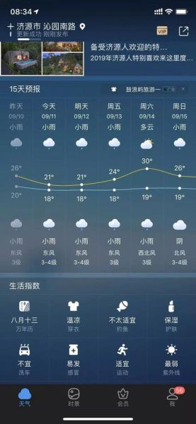 济源天气预报24小时(什么时候最热)